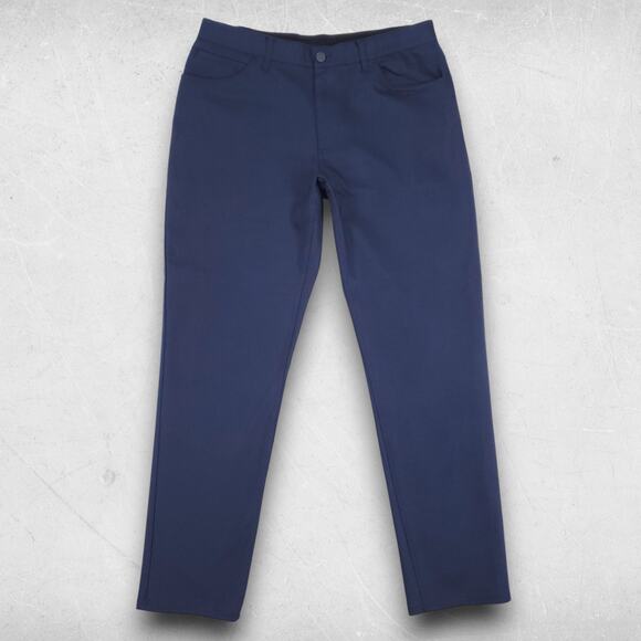 American Tall Pants Men 36x36 Navy Cotton Blend Stretch Casual Classic Timeless - Picture 2 of 9